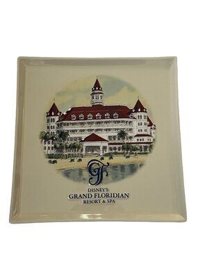 Disney Grand Floridian Resort Spa Decorative Plate Tray Souvenir 9.5 Inch
